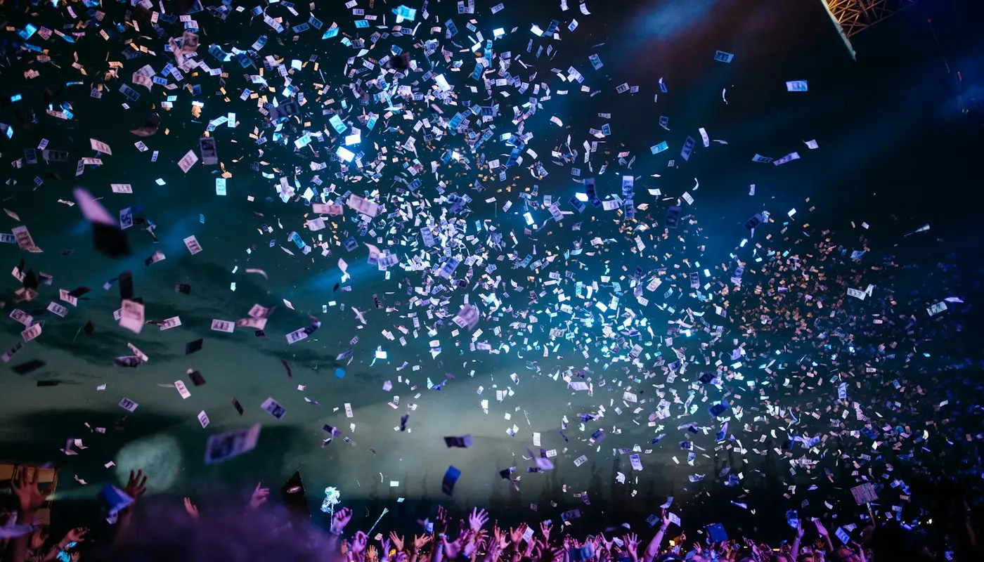 A crowd at a brand event